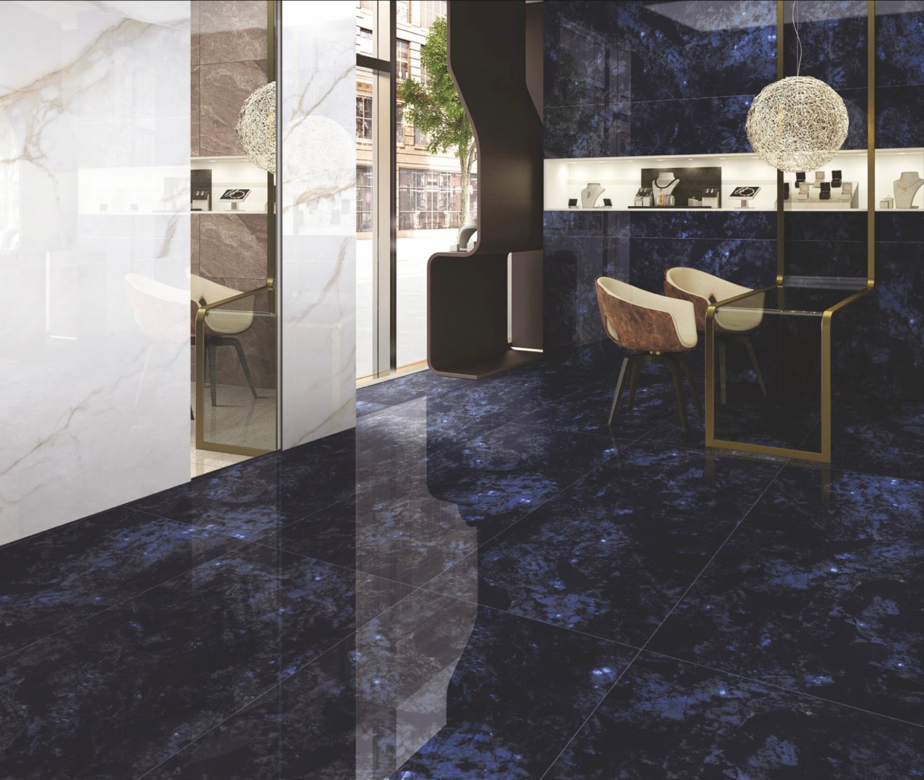 VOLGA BLUE - intaglioceramica