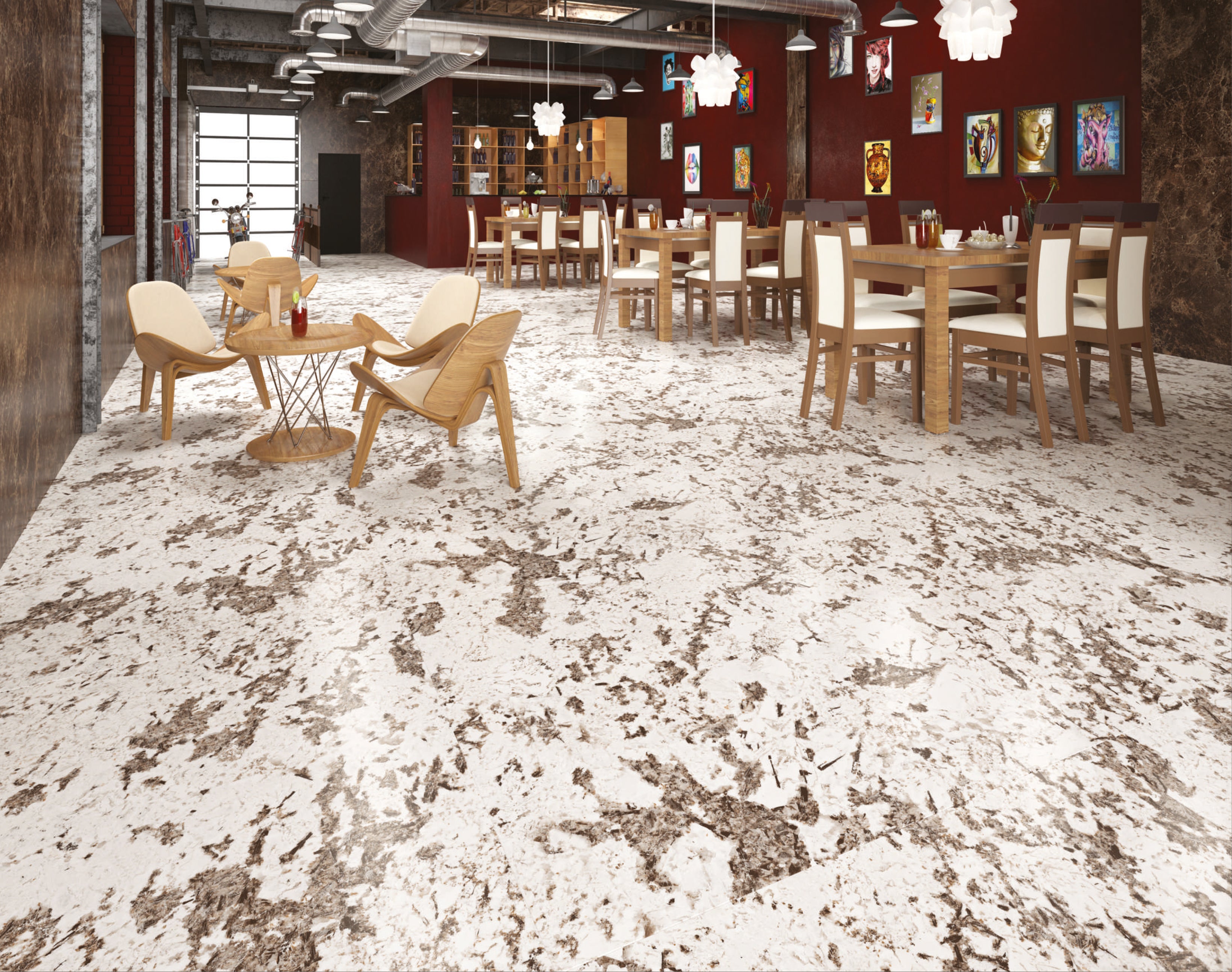 ALASKA WHITE - intaglio - tile 